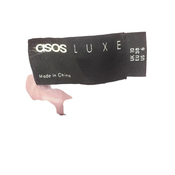 ASOS LUXE Structured One Shoulder Mini Dress in Pink Glitter Size US 6 - Picture 10 of 13
